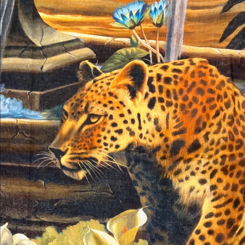 FAENA Scarf/Coverup/Tapestry-Silk-Made in Italy- “Amor” Artist Juan Gatti-65x53 - Picture 8 of 11